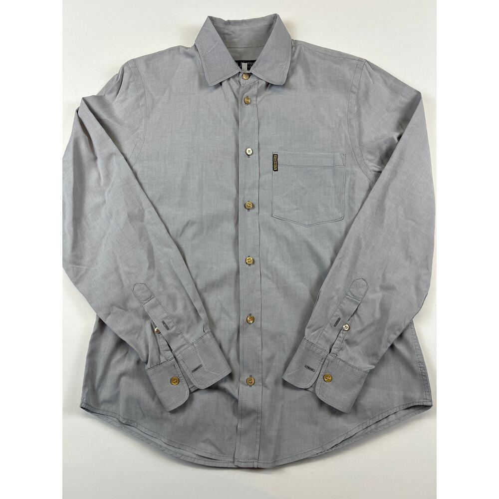 Vintage Giorgio Armani Button Down Shirt Armani Jeans Logo Mens Small Designer